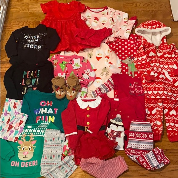 Carter's Other - HUGE!! Baby Girls 18 mo. Christmas Lot- 17 Pieces